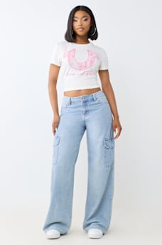 BOBBI MID RISE BAGGY CARGO JEAN