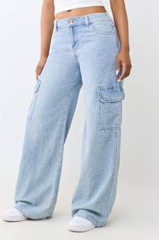 BOBBI MID RISE BAGGY CARGO JEAN