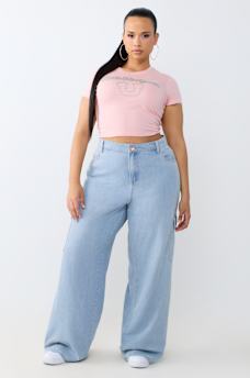 PLUS BOBBI MID RISE BAGGY CARGO JEAN