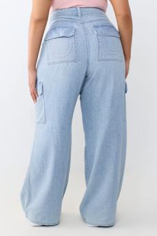 PLUS BOBBI MID RISE BAGGY CARGO JEAN