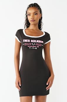 SCOOP NECK RINGER DRESS, image 1