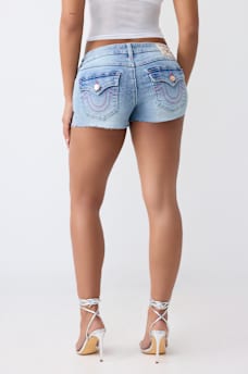 JOEY LOW RISE RAW HEM FLAP SHORT