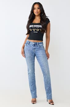 BILLIE MID RISE FLAP STRAIGHT JEAN