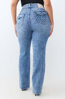 PLUS BILLIE MID RISE FLAP STRAIGHT JEAN
