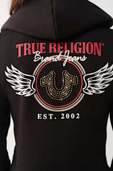 DISTRESSED CLASSIC ZIP HOODIE, image 1