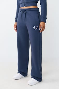 CRYSTAL HORSESHOE STRAIGHT LEG SWEATPANT, image 1