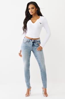 JENNIE MID RISE CUVY SKINNY JEAN, image 3