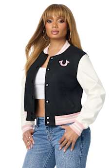 WOOL OUTLINE VARSITY JACKET