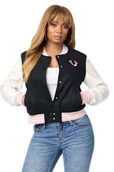 WOOL OUTLINE VARSITY JACKET