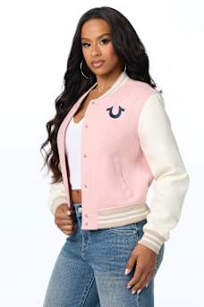 WOOL OUTLINE VARSITY JACKET