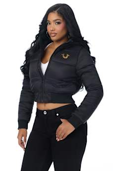HOODED HORSESHOE PUFFER JACKET