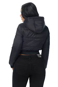 HOODED HORSESHOE PUFFER JACKET