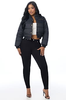 COLLARED PUFFER JACKET