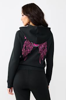 CRYSTAL WING ZIP HOODIE