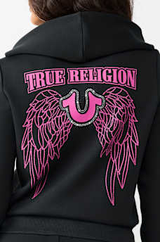 CRYSTAL WING ZIP HOODIE