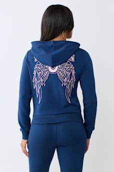 CRYSTAL WING ZIP HOODIE