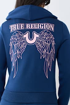 CRYSTAL WING ZIP HOODIE