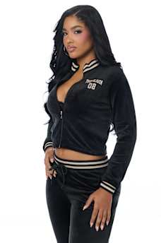 VELOUR TRACK ZIP UP