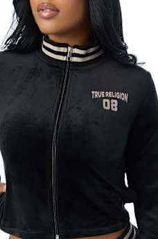 VELOUR TRACK ZIP UP
