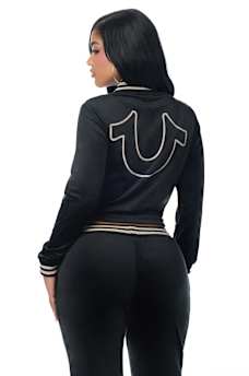 VELOUR TRACK ZIP UP