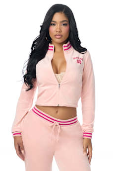VELOUR TRACK ZIP UP