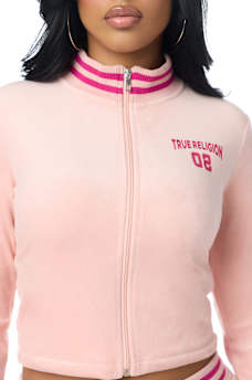 VELOUR TRACK ZIP UP