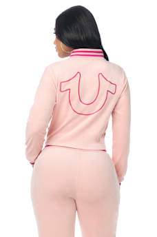VELOUR TRACK ZIP UP