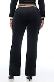 VELOUR STRAIGHT LEG TRACK PANT
