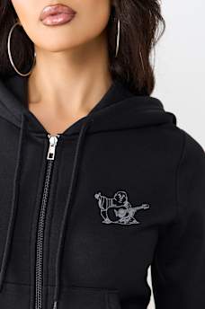 BUDDHA SHRUNKEN ZIP HOODIE