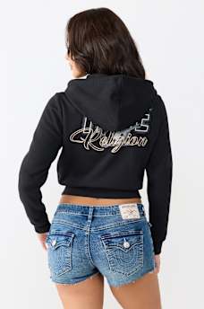 BUDDHA SHRUNKEN ZIP HOODIE