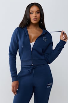 BUDDHA SHRUNKEN ZIP HOODIE