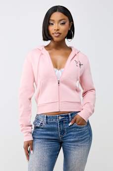 BUDDHA SHRUNKEN ZIP HOODIE