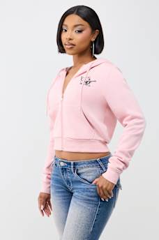 BUDDHA SHRUNKEN ZIP HOODIE