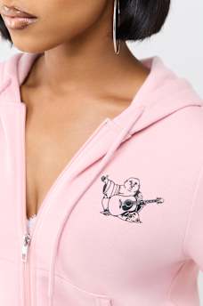 BUDDHA SHRUNKEN ZIP HOODIE