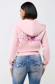 BUDDHA SHRUNKEN ZIP HOODIE