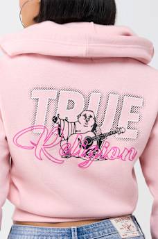 BUDDHA SHRUNKEN ZIP HOODIE