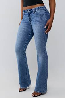 BECCA MID RISE CRYSTAL BOOTCUT JEAN