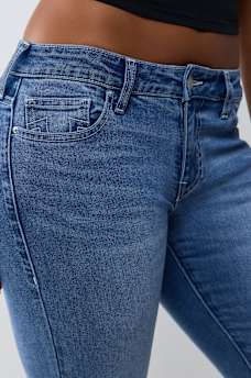 BECCA MID RISE CRYSTAL BOOTCUT JEAN