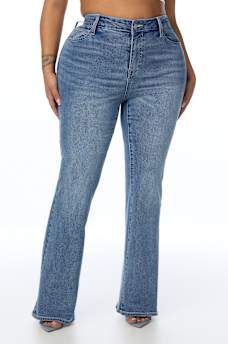 PLUS BECCA MID RISE CRYSTAL BOOTCUT JEAN