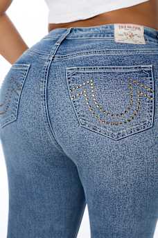 PLUS BECCA MID RISE CRYSTAL BOOTCUT JEAN