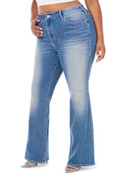 PLUS BECCA MID RISE CRYSTAL BOOTCUT JEAN