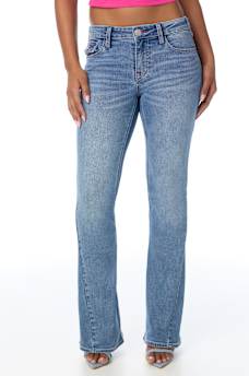 JOEY MID RISE MULTI-STITCH FLAP FLARE JEAN