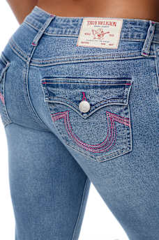JOEY MID RISE MULTI-STITCH FLAP FLARE JEAN