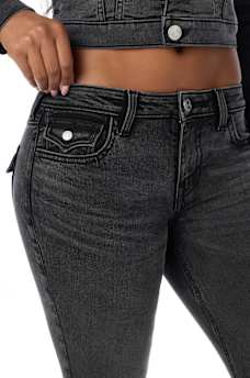 JOEY MID RISE FLAP FLARE JEAN