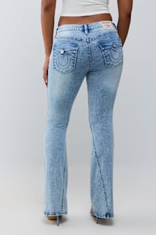 JOEY MID RISE BUTTON-FRONT FLAP FLARE JEAN