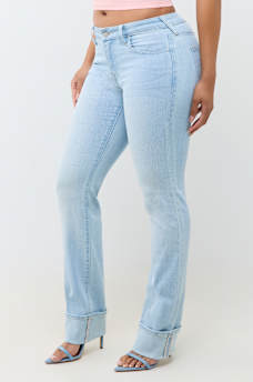 BILLIE MID RISE CUFF STRAIGHT JEAN