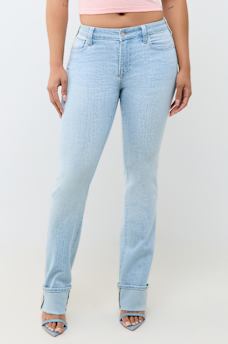 BILLIE MID RISE CUFF STRAIGHT JEAN