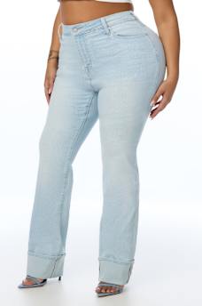 PLUS BILLIE MID RISE CUFF STRAIGHT JEAN