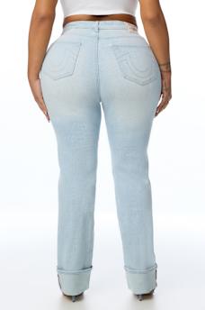 PLUS BILLIE MID RISE CUFF STRAIGHT JEAN