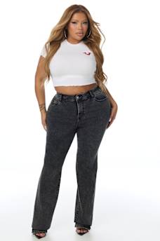 PLUS BILLIE MID RISE STRAIGHT JEAN